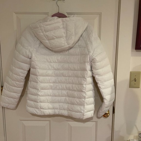 Spyder White Down Jacket  Attached Hood, size Medium - Picture 2 of 2